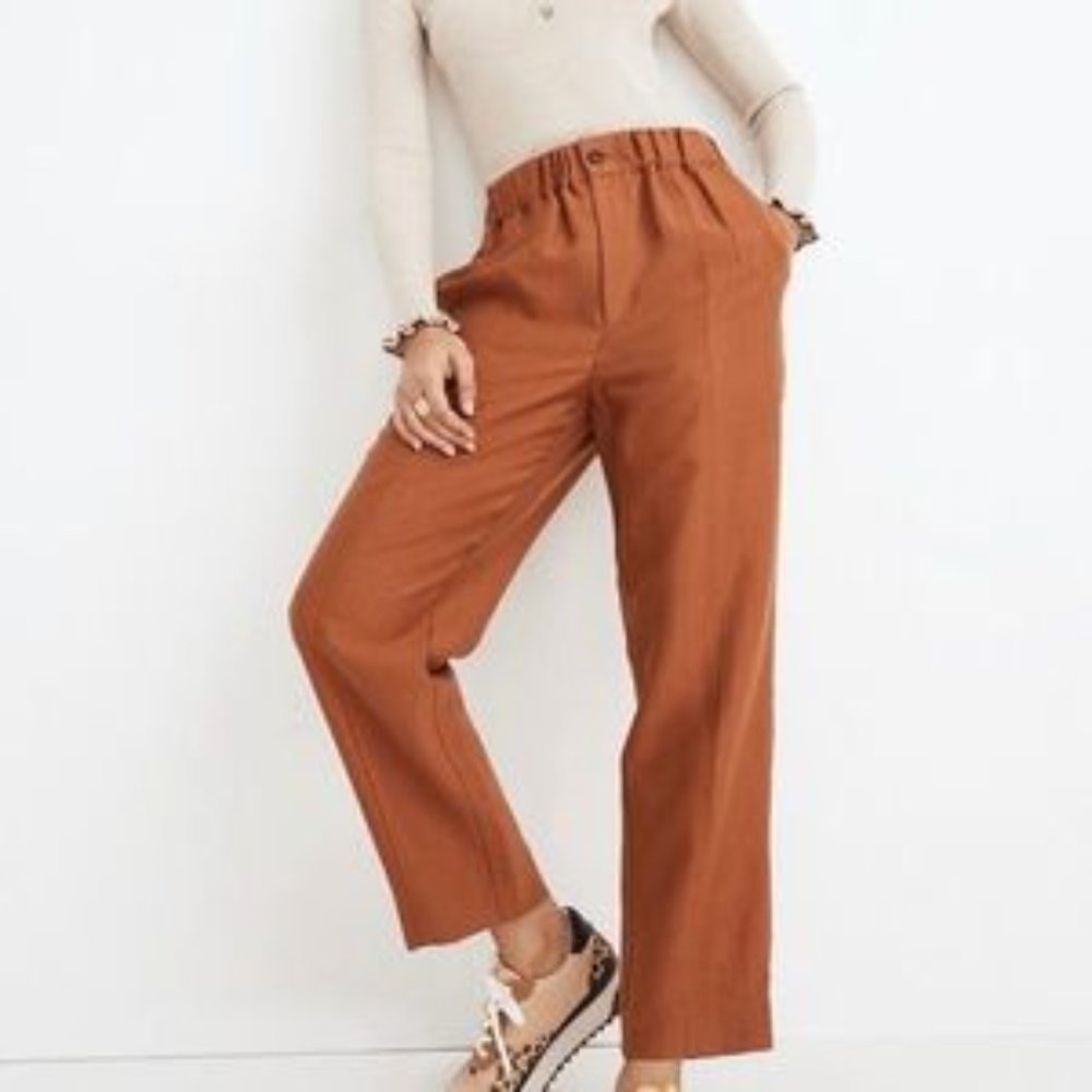 Madewell Tapered Huston Pull-On Crop Pants - XS
